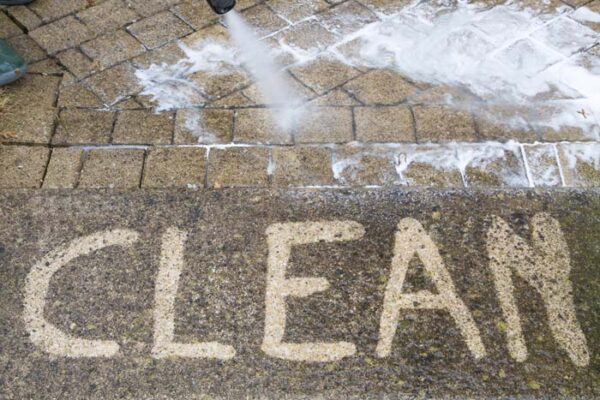 Concrete Brick Driveway Powerwashing Maryland Deleware